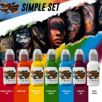 Краска World Famous Tattoo Ink World Famous Colors Simple Set (7 пигментов)